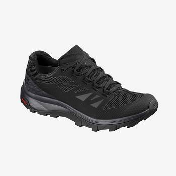 Salomon OUTLINE GTX W - Cierne Turistické Topánky Damske, S0134SK